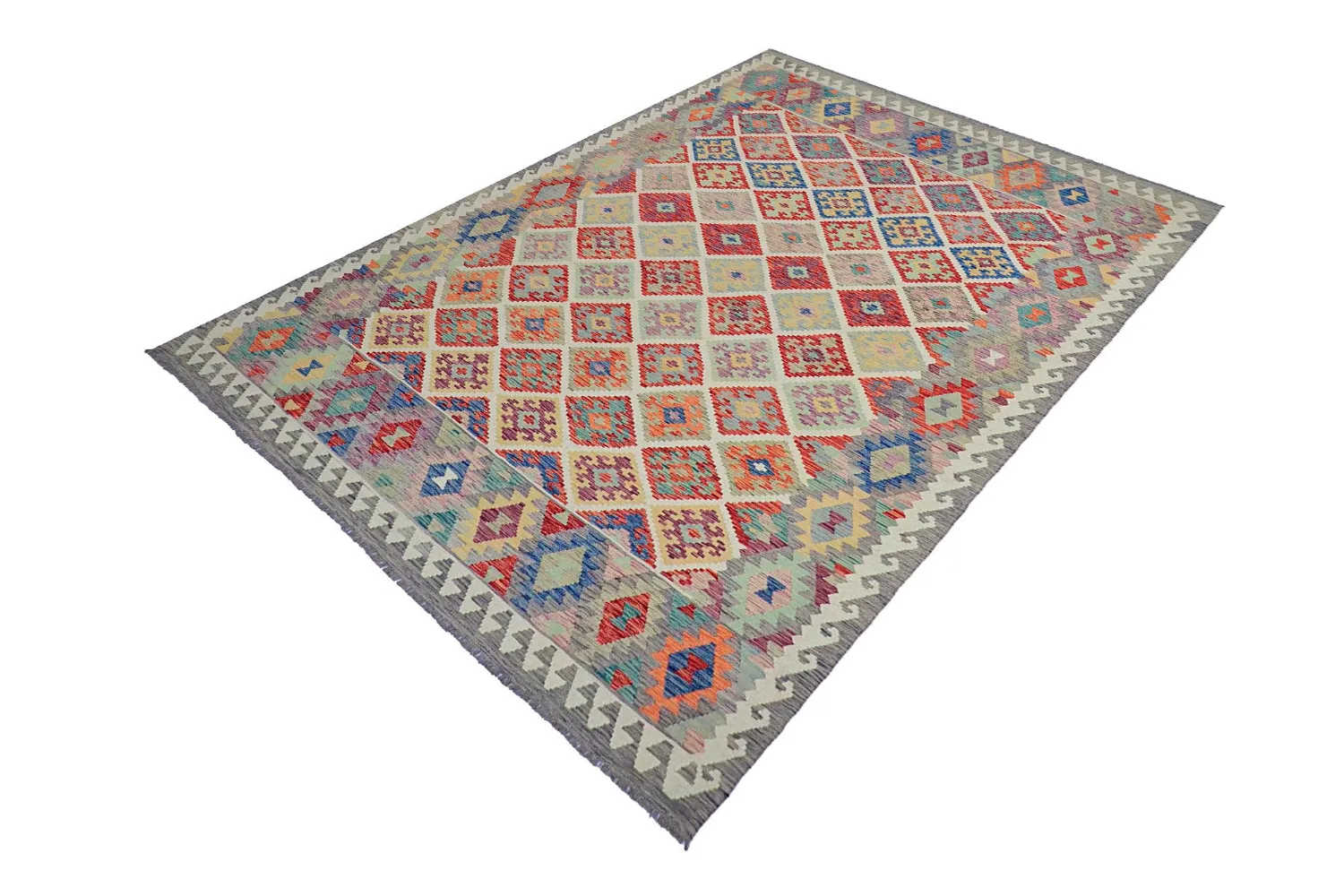 Alfombra Oriental - Vegi Kelim Hand Woven - 207 x 291 cm