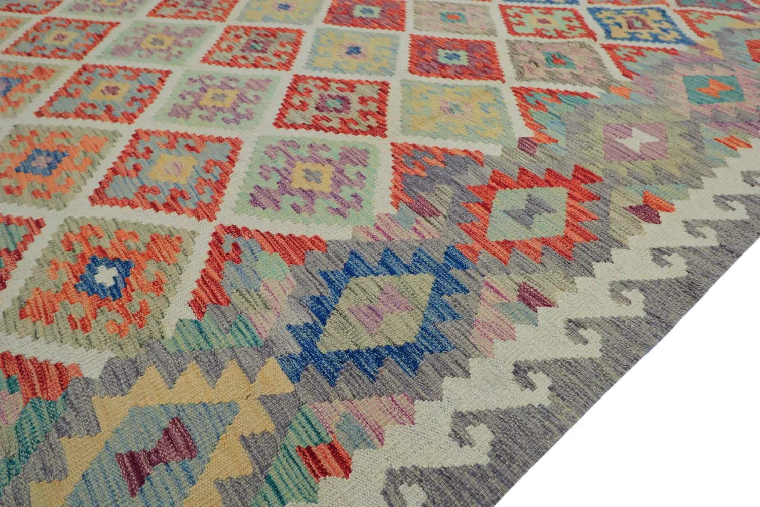 Alfombra Oriental - Vegi Kelim Hand Woven - 207 x 291 cm