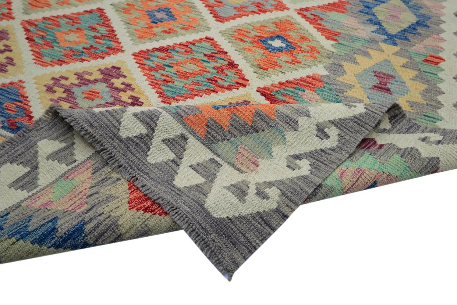 Alfombra Oriental - Vegi Kelim Hand Woven - 207 x 291 cm
