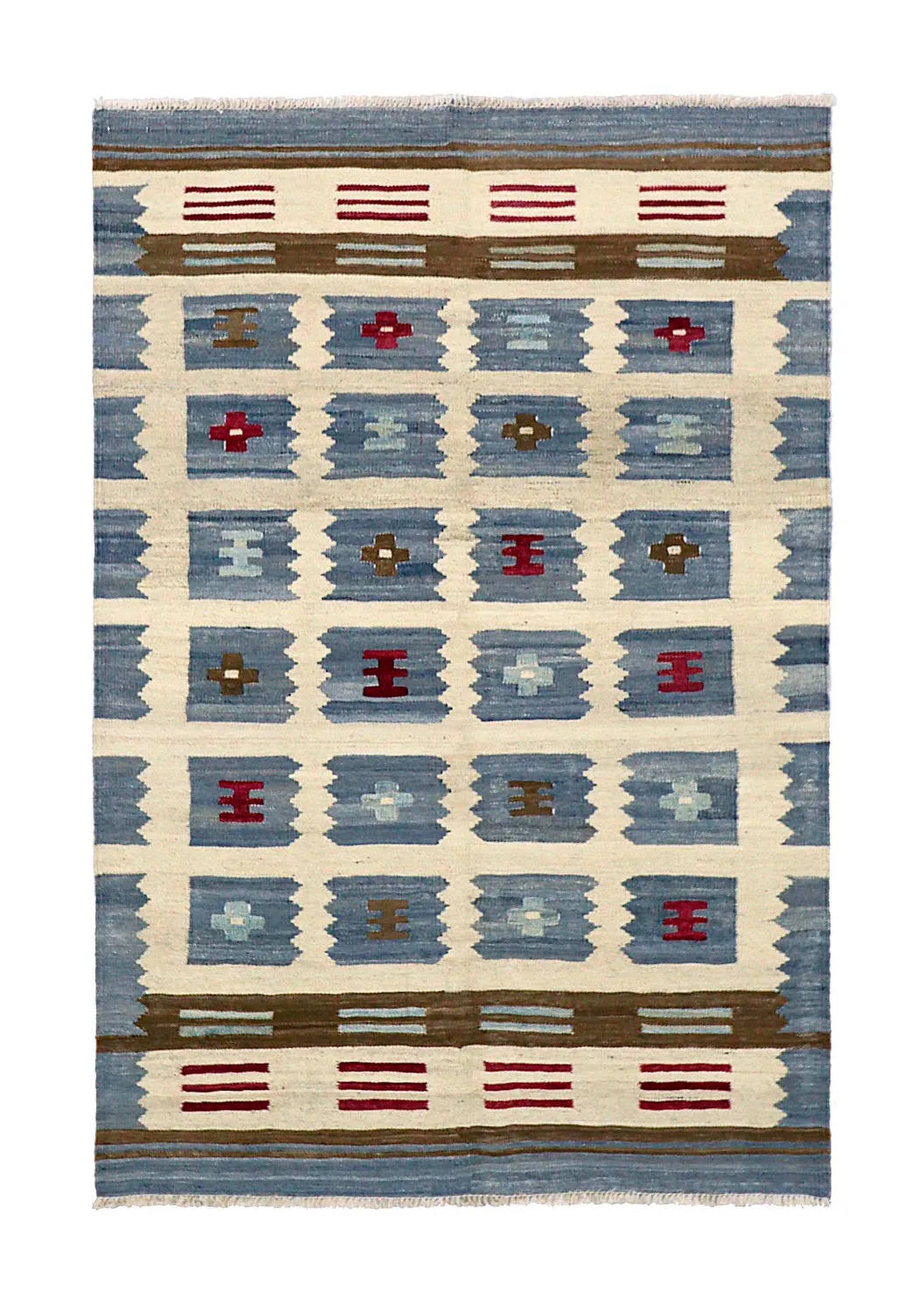 Alfombra Oriental - Vegi Kelim Hand Woven - 100 x 148 cm