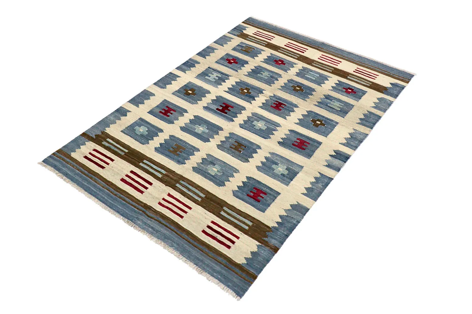Alfombra Oriental - Vegi Kelim Hand Woven - 100 x 148 cm