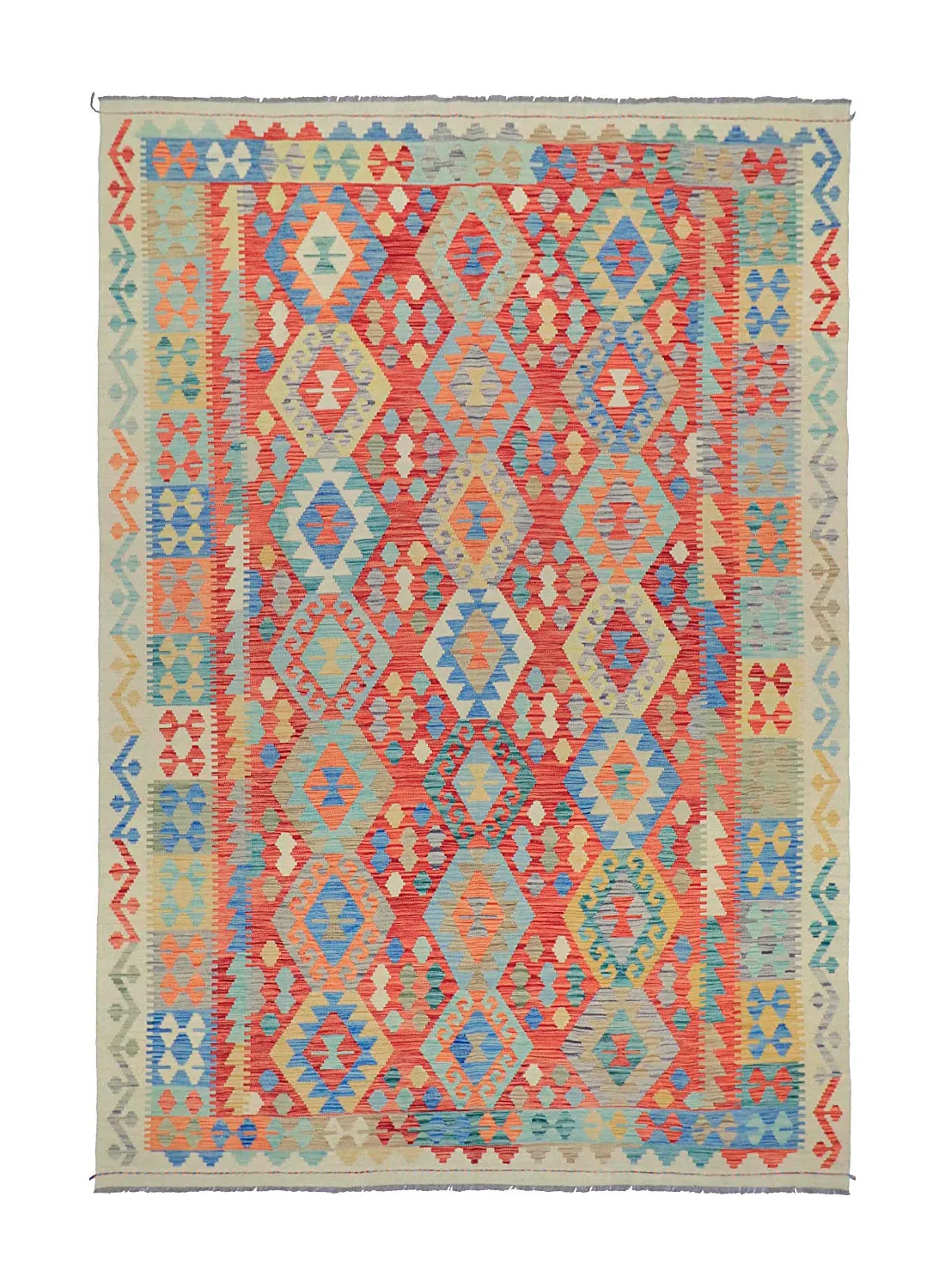 Alfombra Oriental - Vegi Kelim Hand Woven - 202 x 294 cm