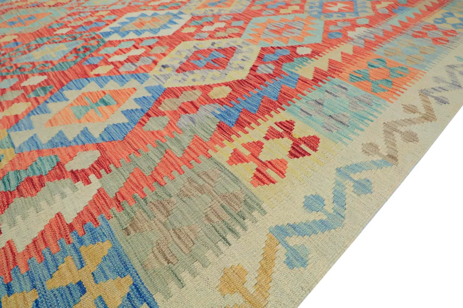 Alfombra Oriental - Vegi Kelim Hand Woven - 202 x 294 cm