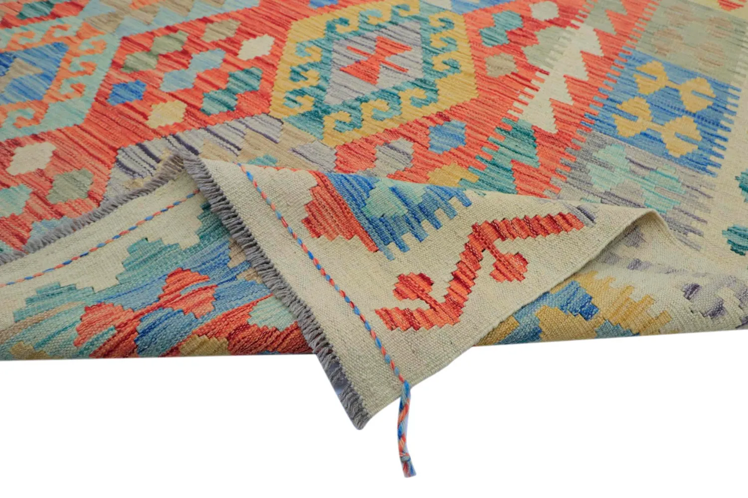 Alfombra Oriental - Vegi Kelim Hand Woven - 202 x 294 cm