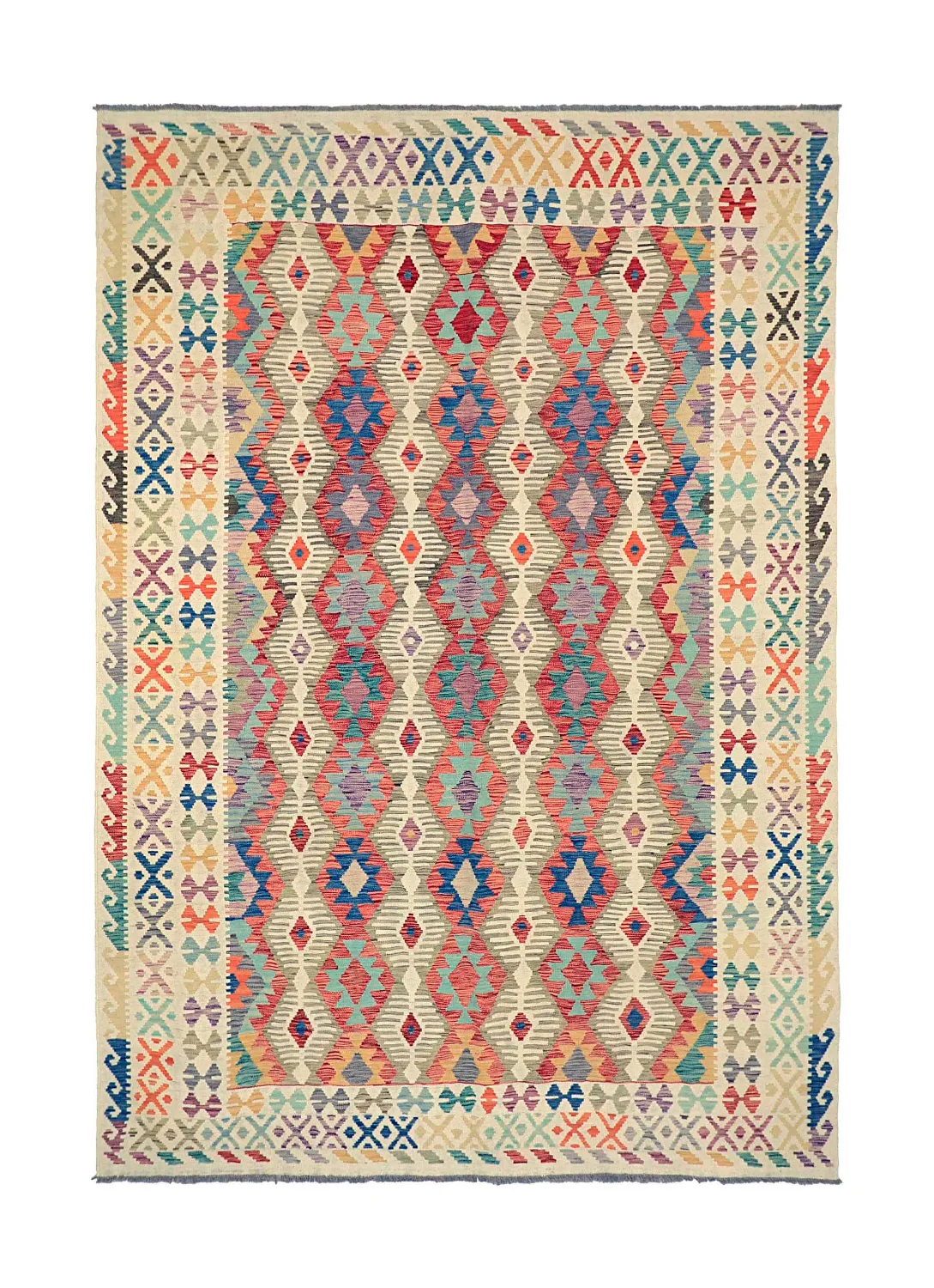 Alfombra Oriental - Vegi Kelim Hand Woven - 202 x 293 cm
