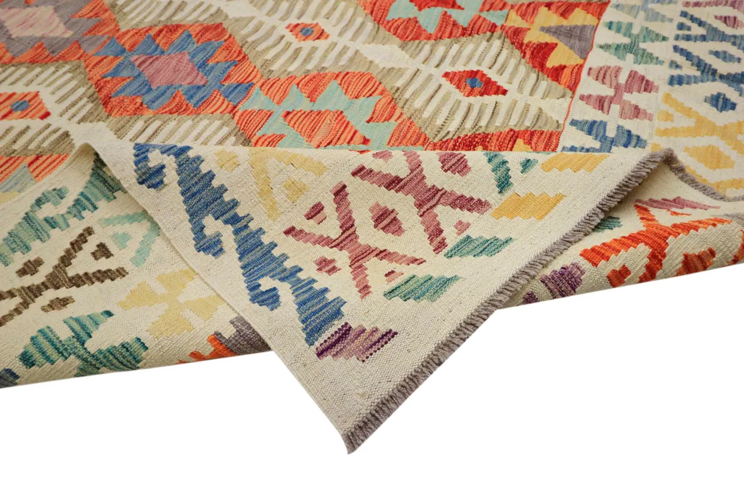 Alfombra Oriental - Vegi Kelim Hand Woven - 202 x 293 cm