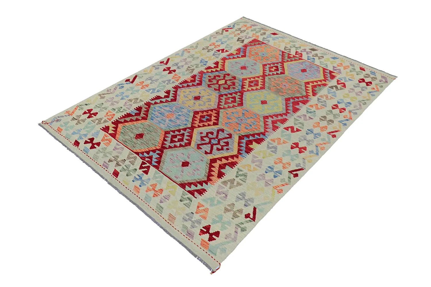 Alfombra Oriental - Vegi Kelim Hand Woven - 176 x 247 cm