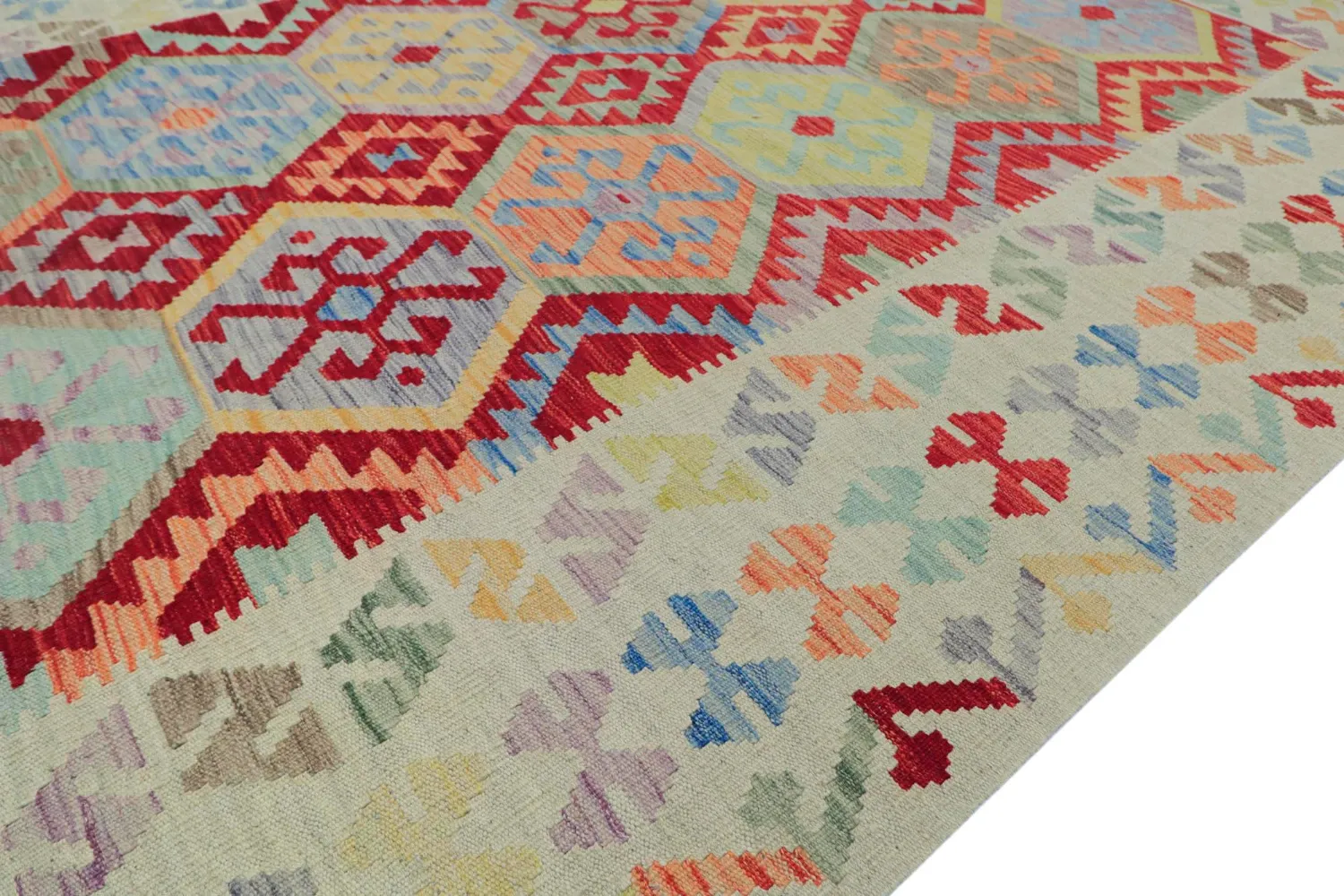Alfombra Oriental - Vegi Kelim Hand Woven - 176 x 247 cm