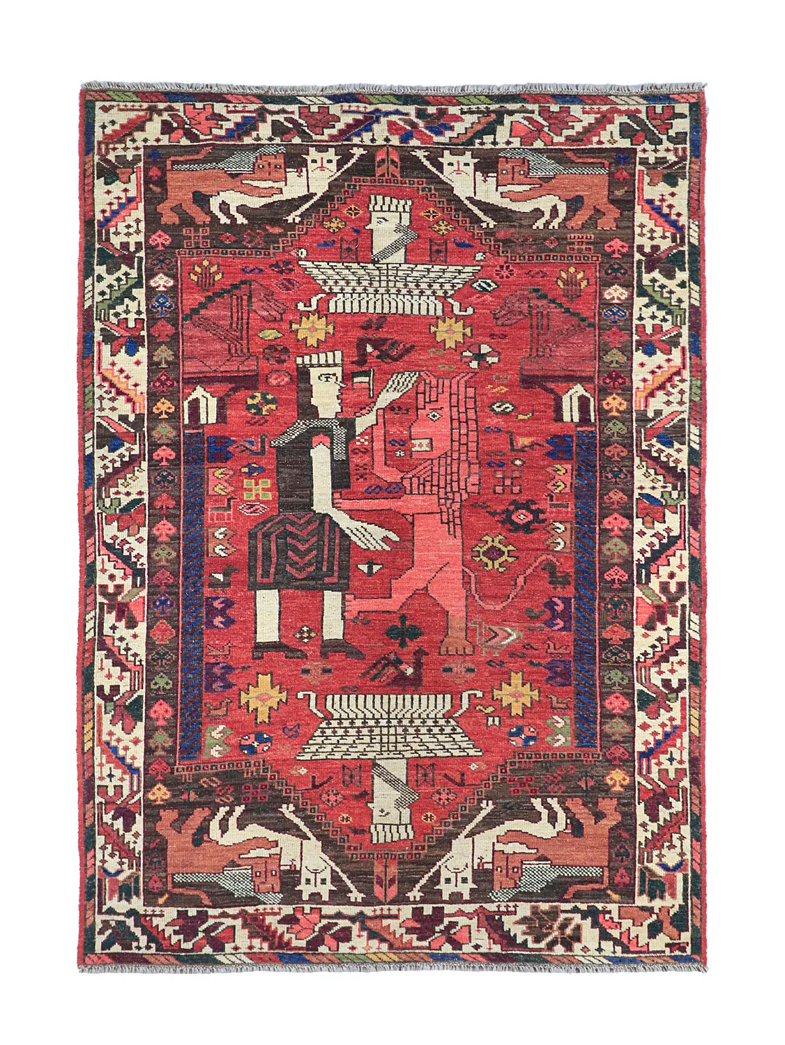 Alfombra Oriental - Tribal Hand Knotted - 154 x 221 cm