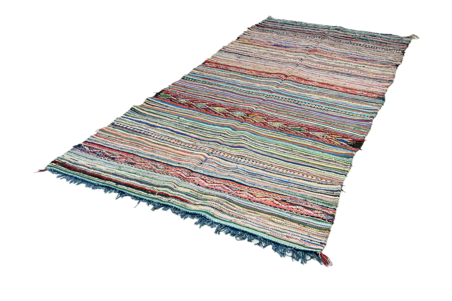 Alfombra Marroquí Bereber Boucherouite 150 x 340 cm