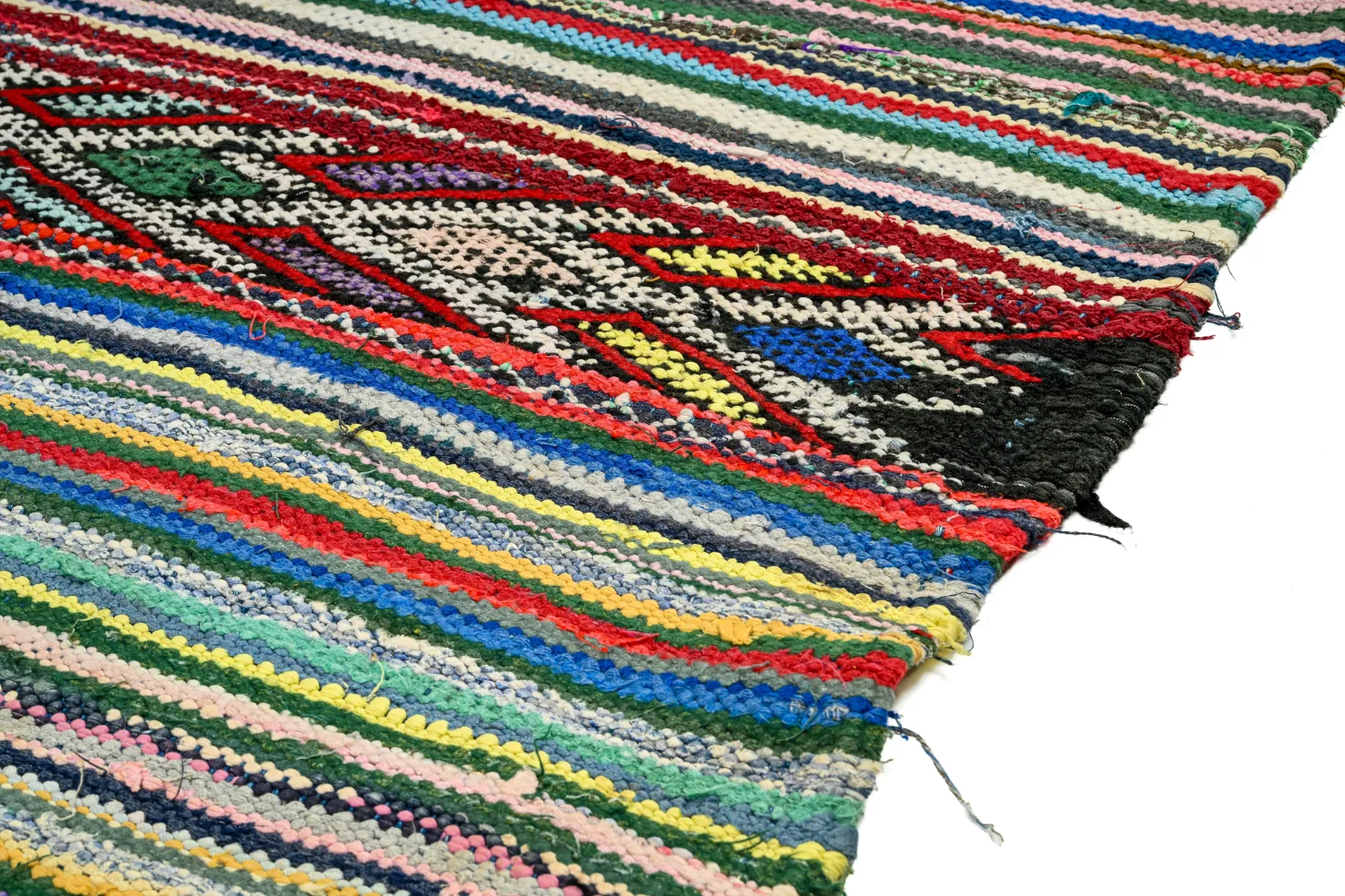Alfombra Marroquí Bereber Boucherouite 150 x 340 cm
