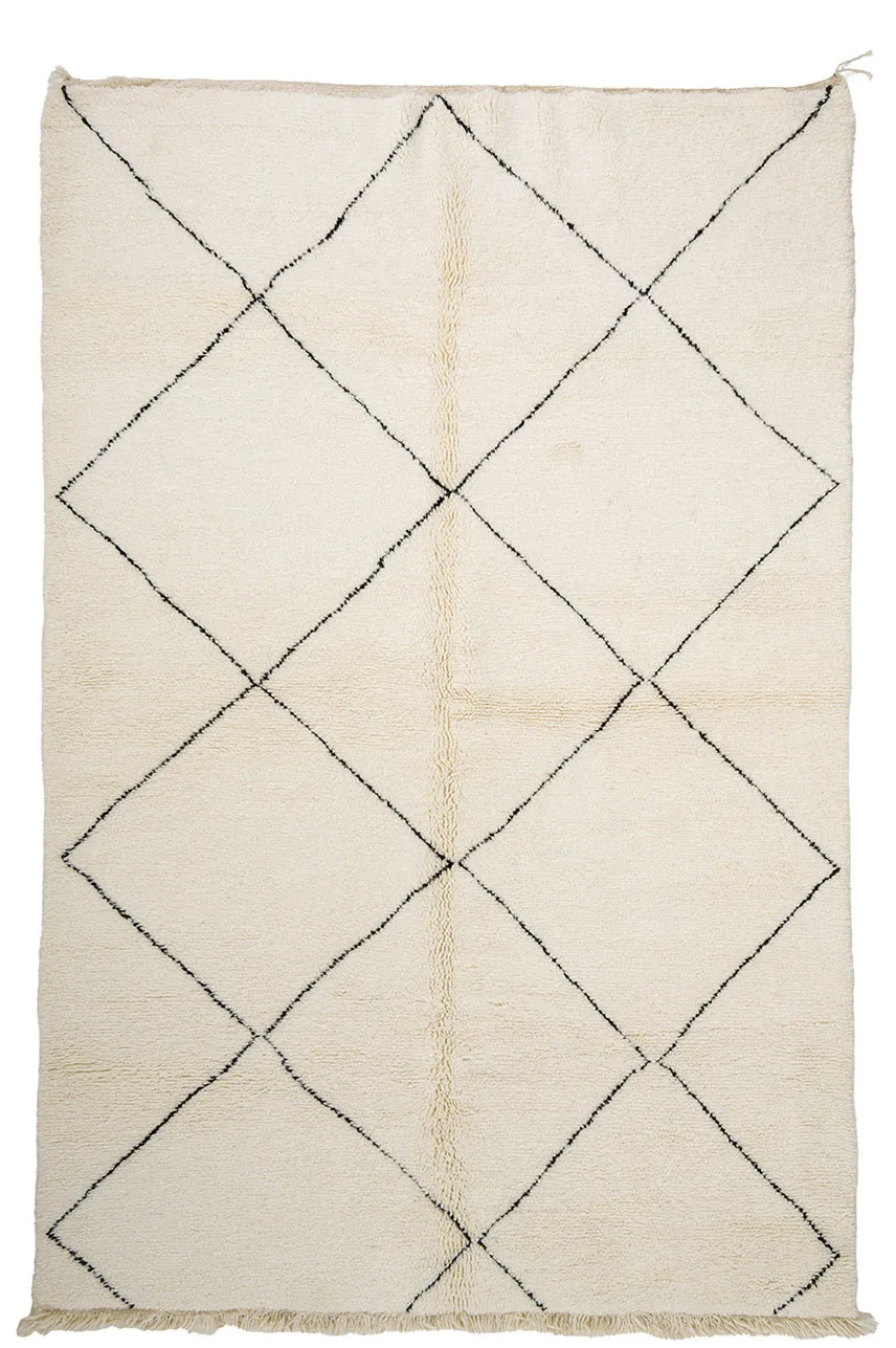 Alfombra Kilim Marroquí Bereber Beni Ourain 195 x 295 cm