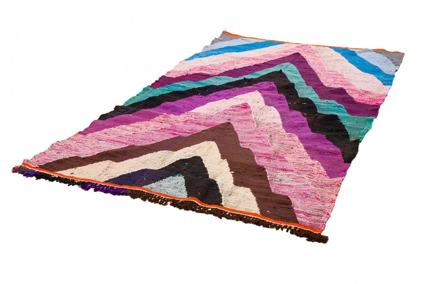 Alfombra Marroquí Bereber Boucherouite 140 x 250 cm