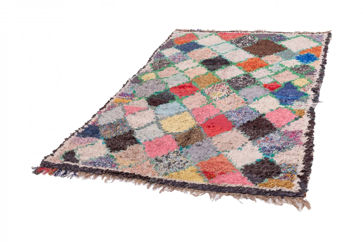 Alfombra Marroquí Bereber Boucherouite 230 x 145 cm