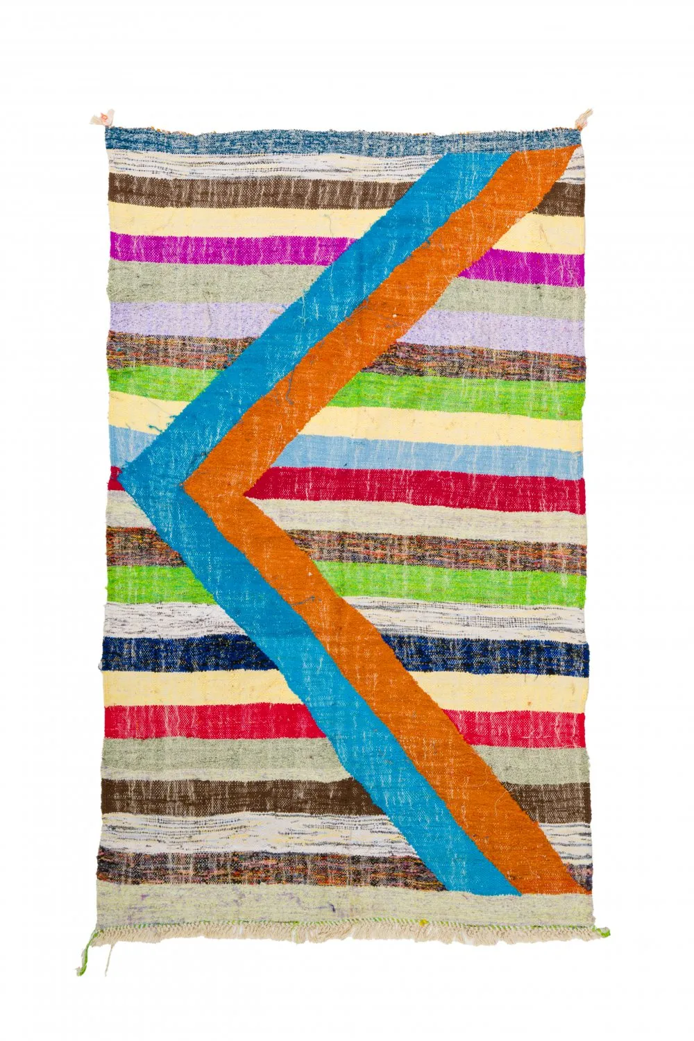 Alfombra Marroquí Bereber Boucherouite 125 x 215 cm