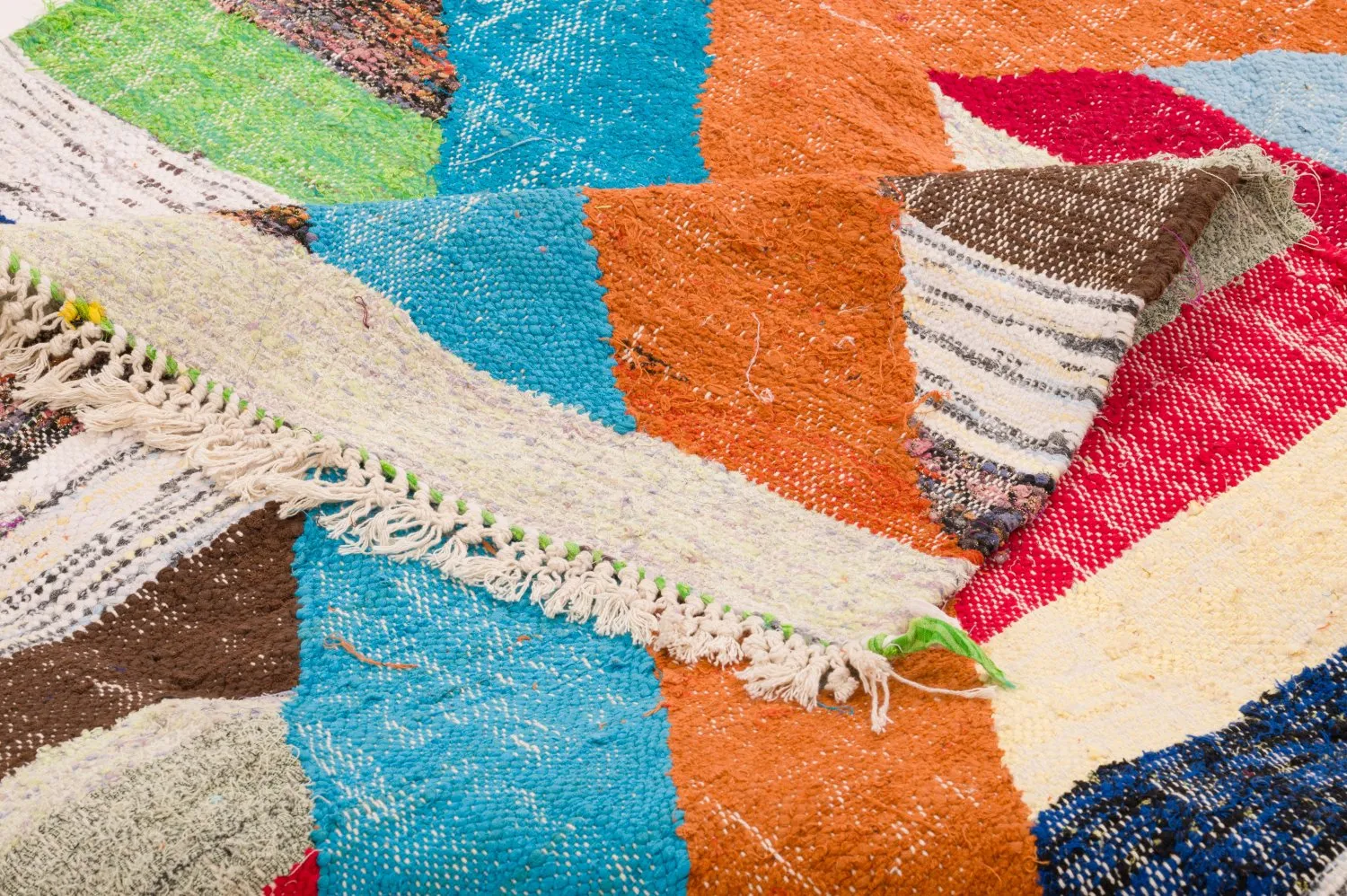 Alfombra Marroquí Bereber Boucherouite 125 x 215 cm