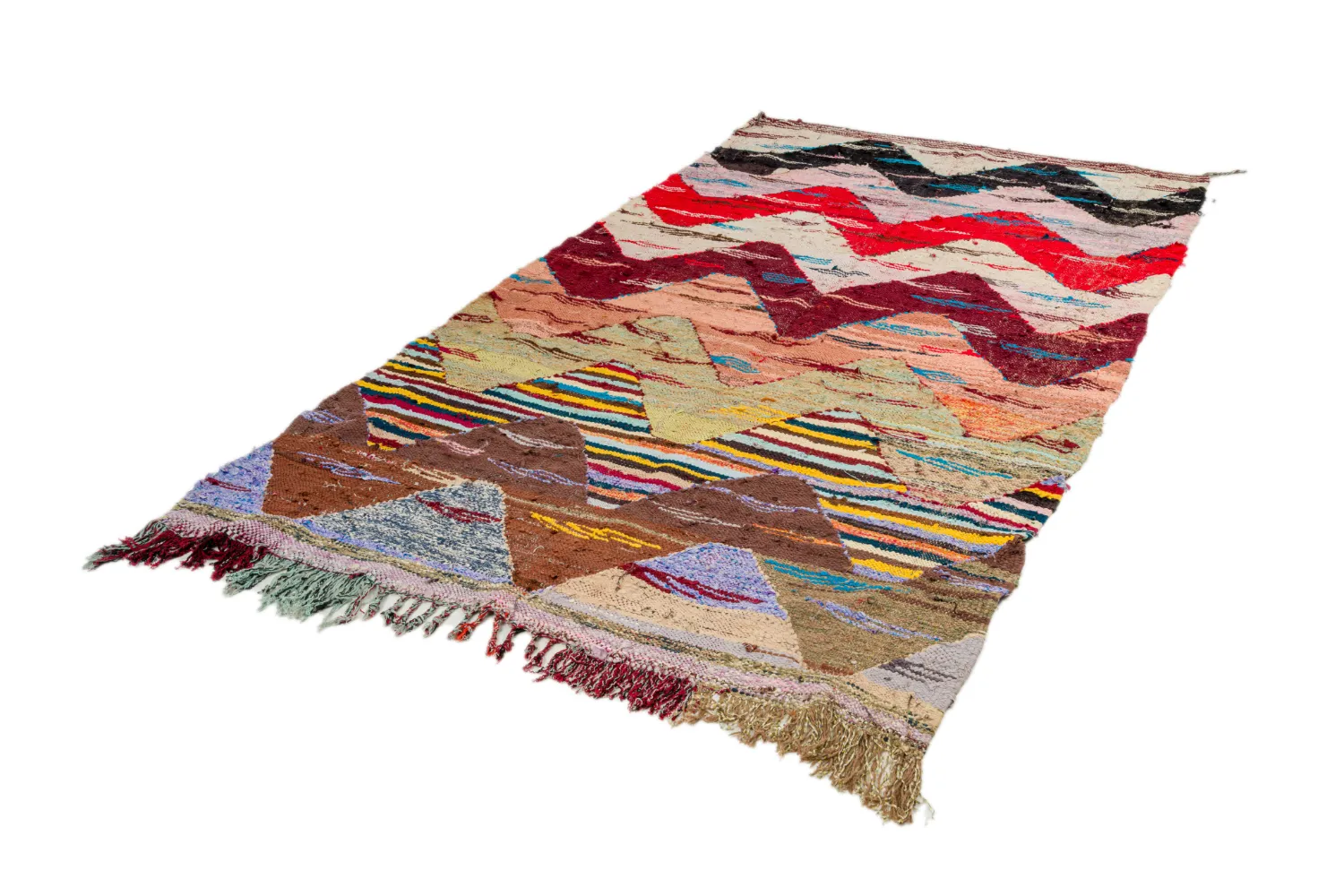 Alfombra Marroquí Bereber Boucherouite 160 x 295 cm
