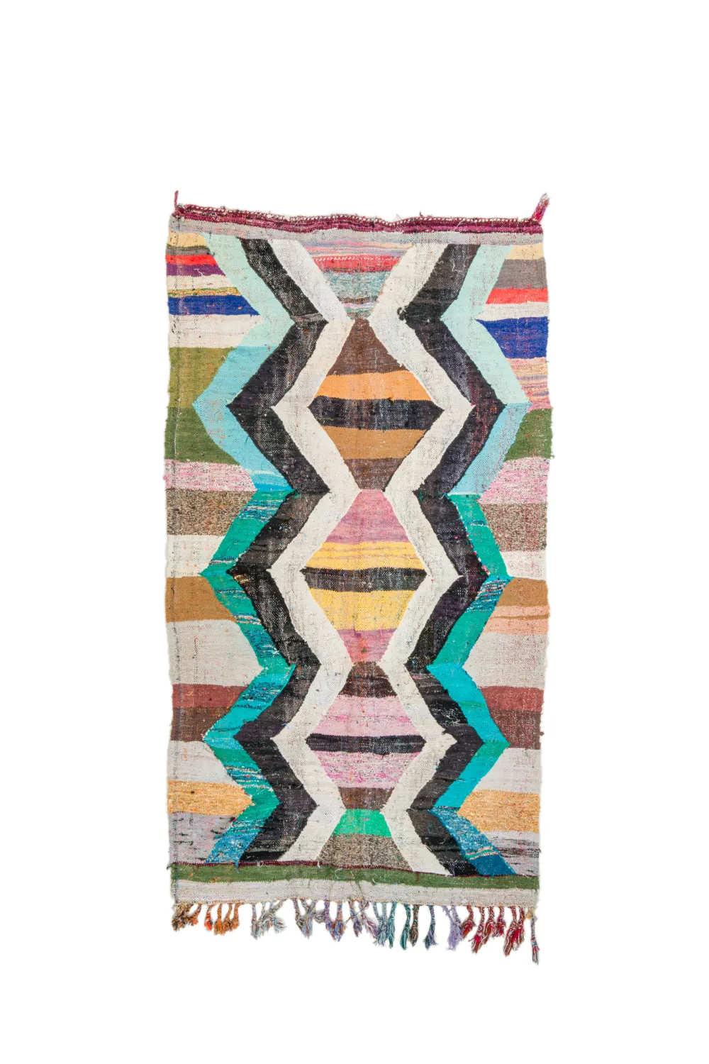 Alfombra Marroquí Bereber Boucherouite 135 x 245 cm