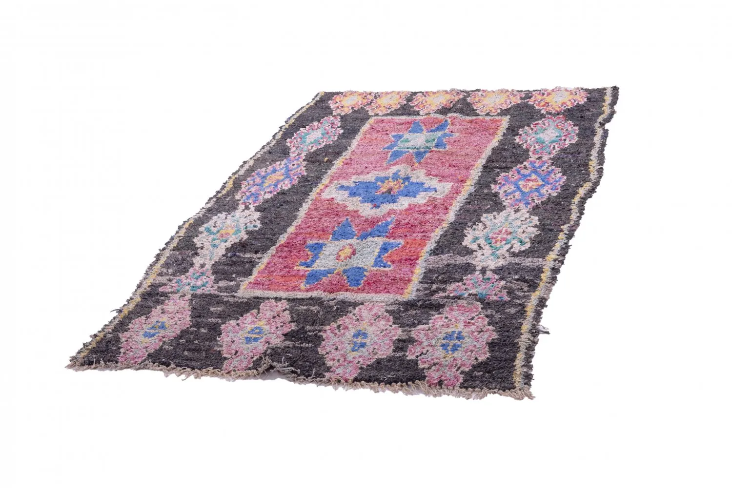 Alfombra Marroquí Bereber Boucherouite 225 x 130 cm