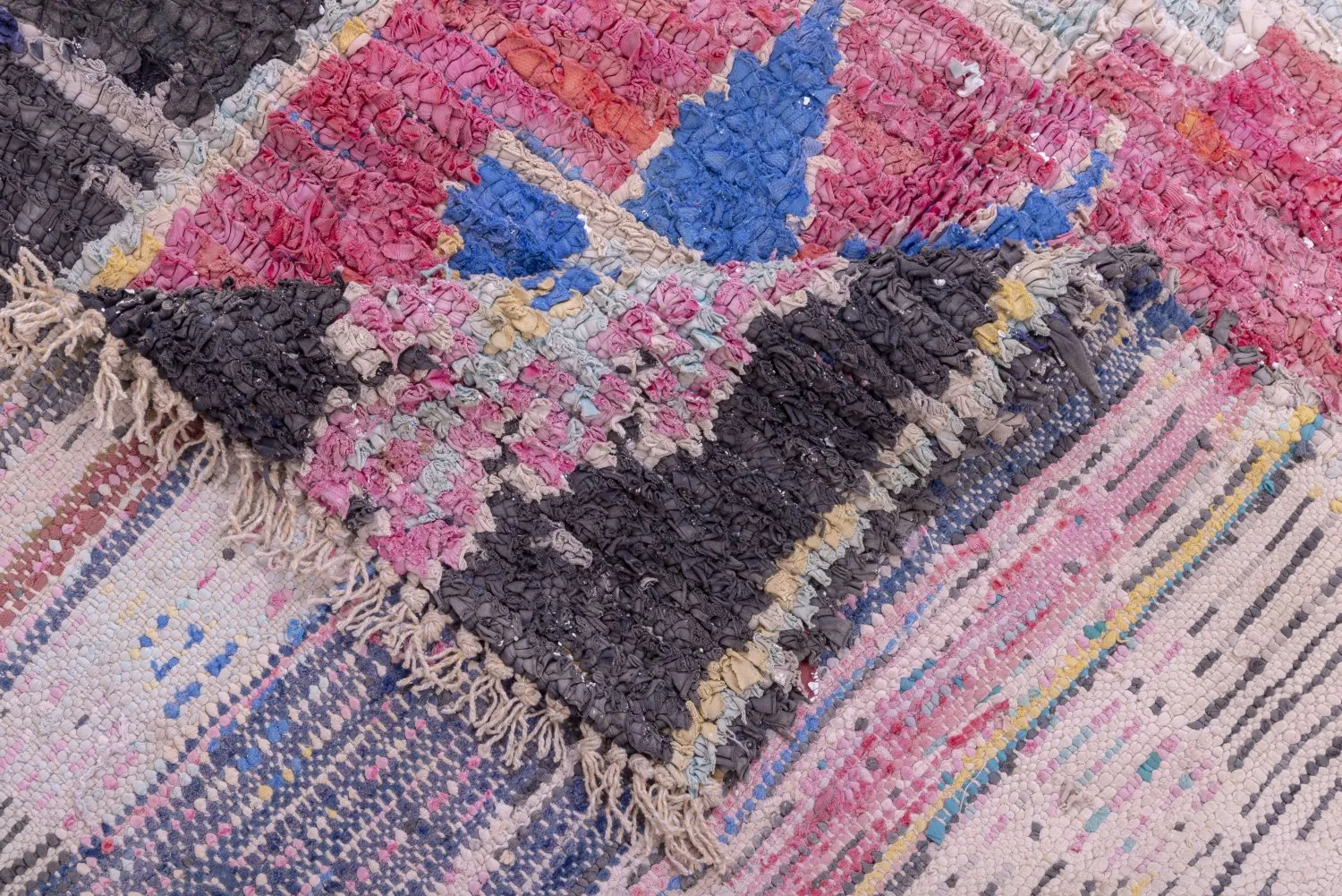 Alfombra Marroquí Bereber Boucherouite 225 x 130 cm