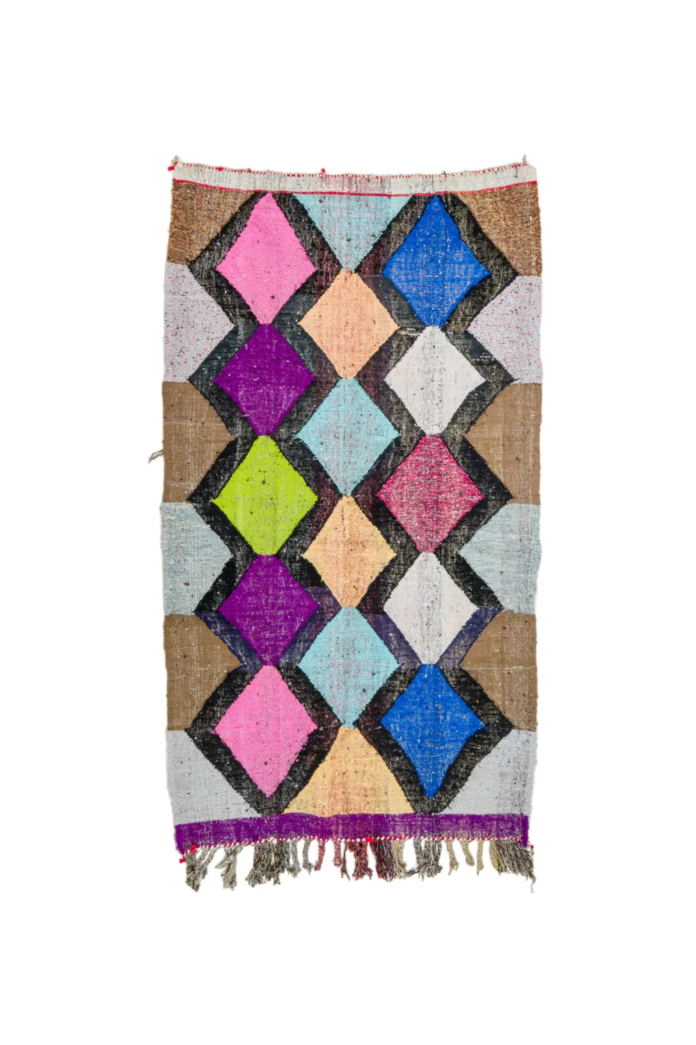 Alfombra Marroquí Bereber Boucherouite 135 x 230 cm