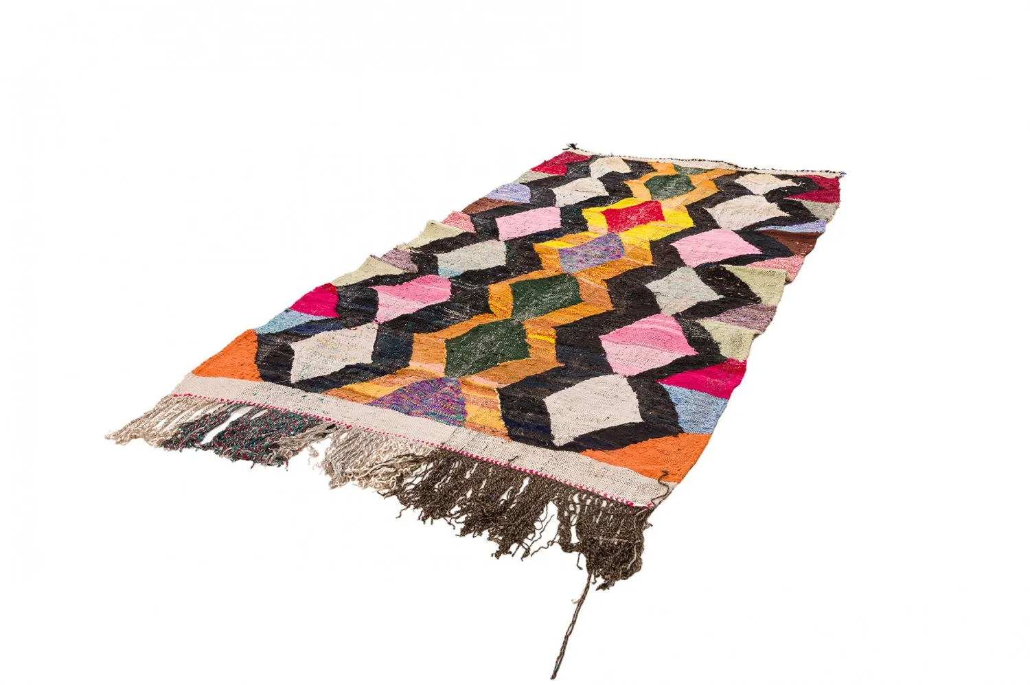 Alfombra Marroquí Bereber Boucherouite 150 x 305 cm