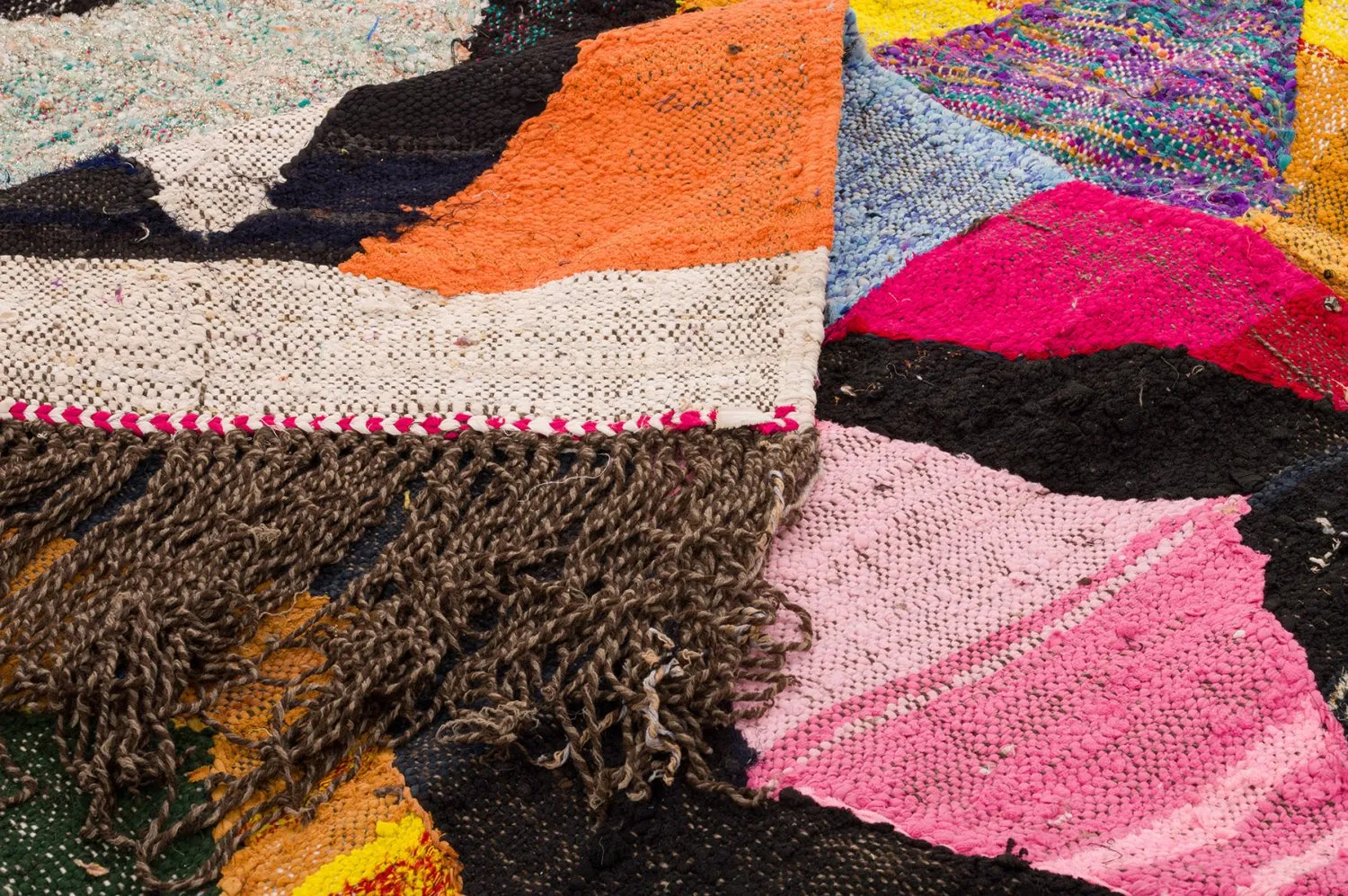 Alfombra Marroquí Bereber Boucherouite 150 x 305 cm