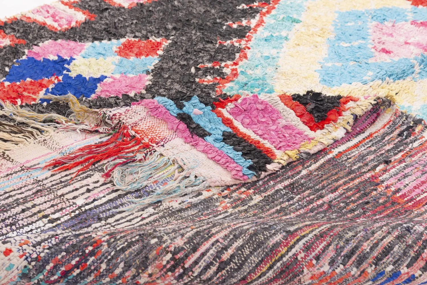 Alfombra Marroquí Bereber Boucherouite 330 x 140 cm