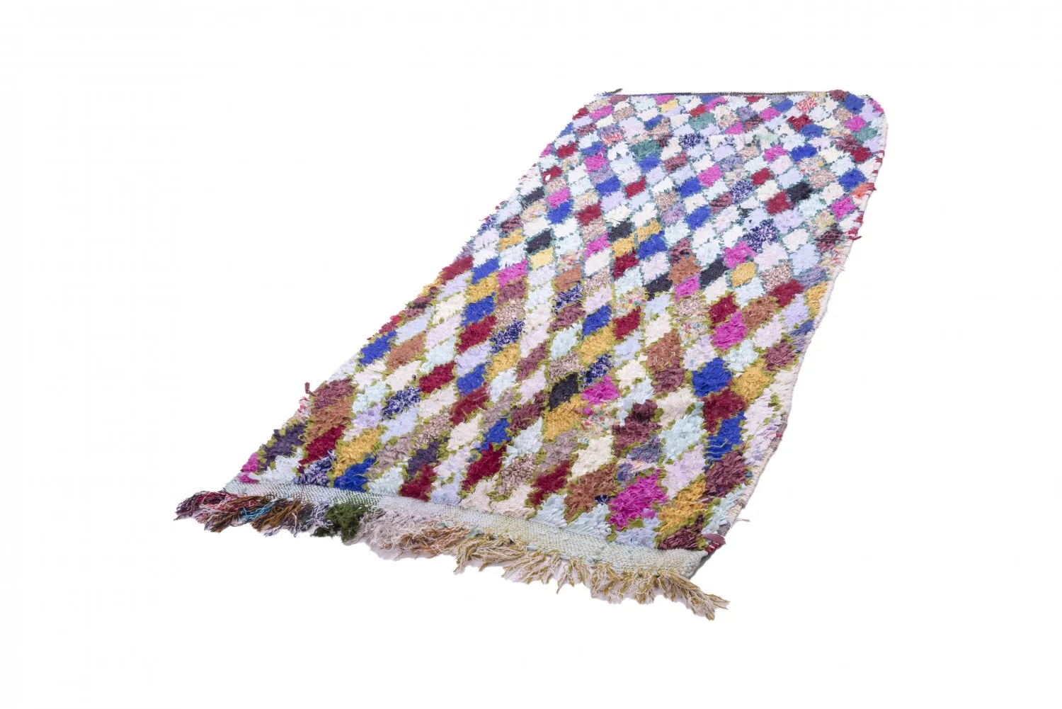 Alfombra Marroquí Bereber Boucherouite 280 x 105 cm