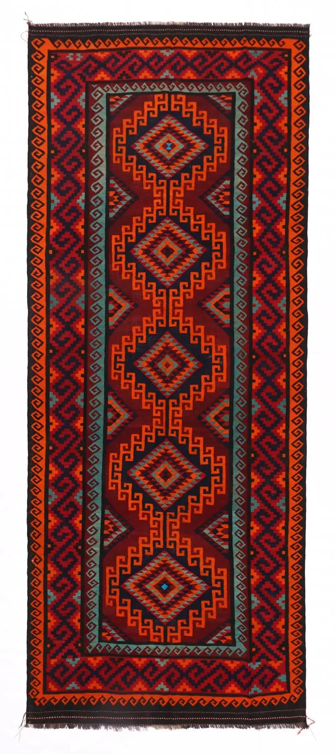 Alfombra kilim oriental 424 x 175 cm