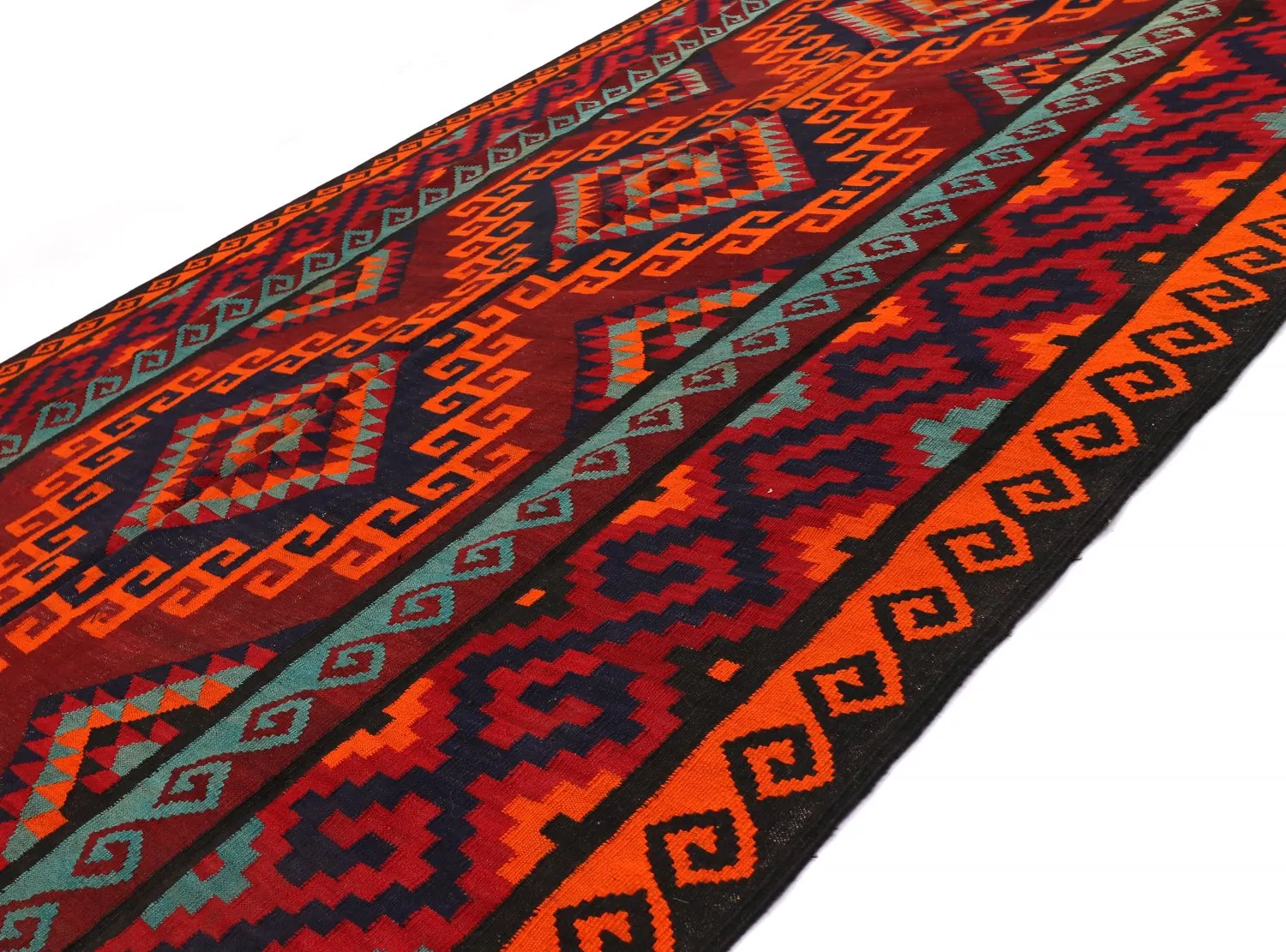 Alfombra kilim oriental 424 x 175 cm