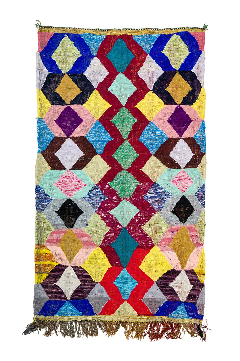 Alfombra Marroquí Bereber Boucherouite 150 x 255 cm