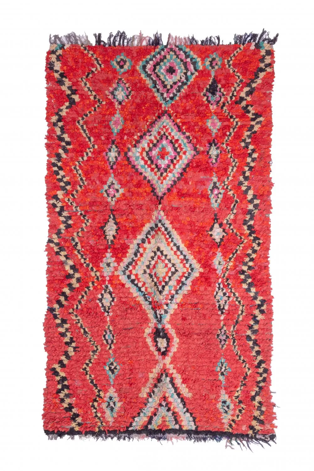 Alfombra Marroquí Bereber Boucherouite 265 x 150 cm