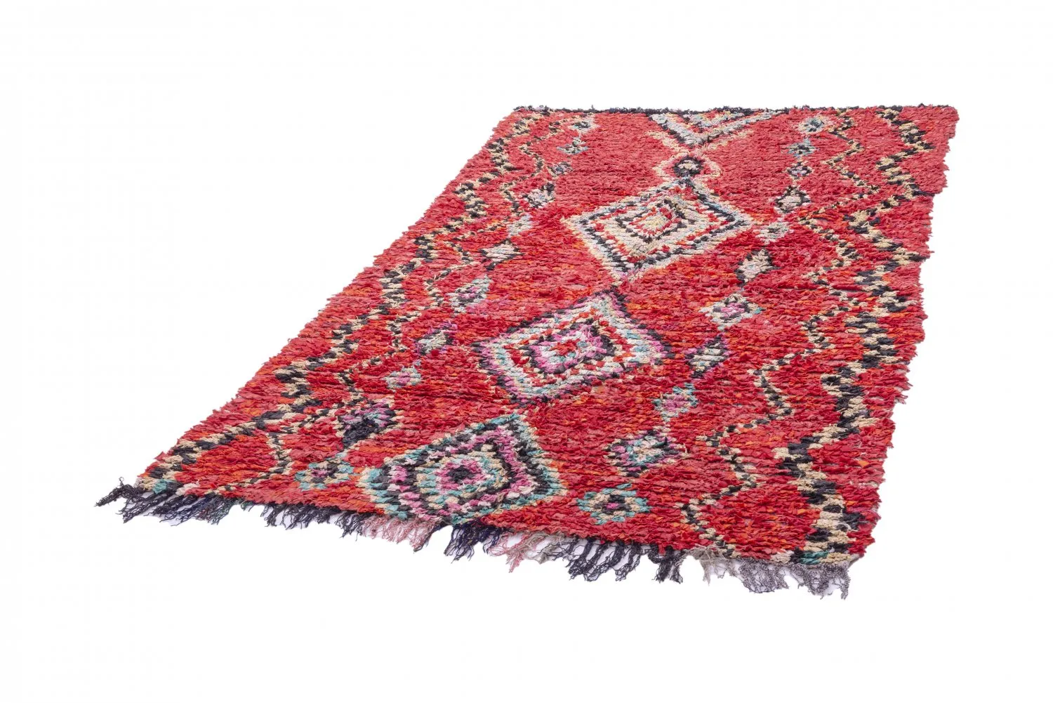 Alfombra Marroquí Bereber Boucherouite 265 x 150 cm