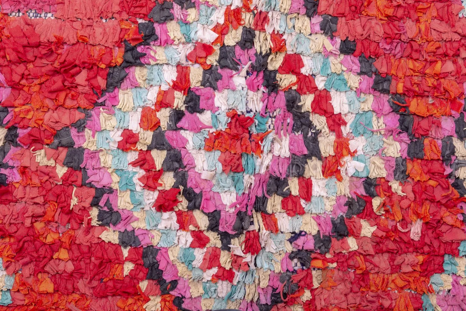 Alfombra Marroquí Bereber Boucherouite 265 x 150 cm
