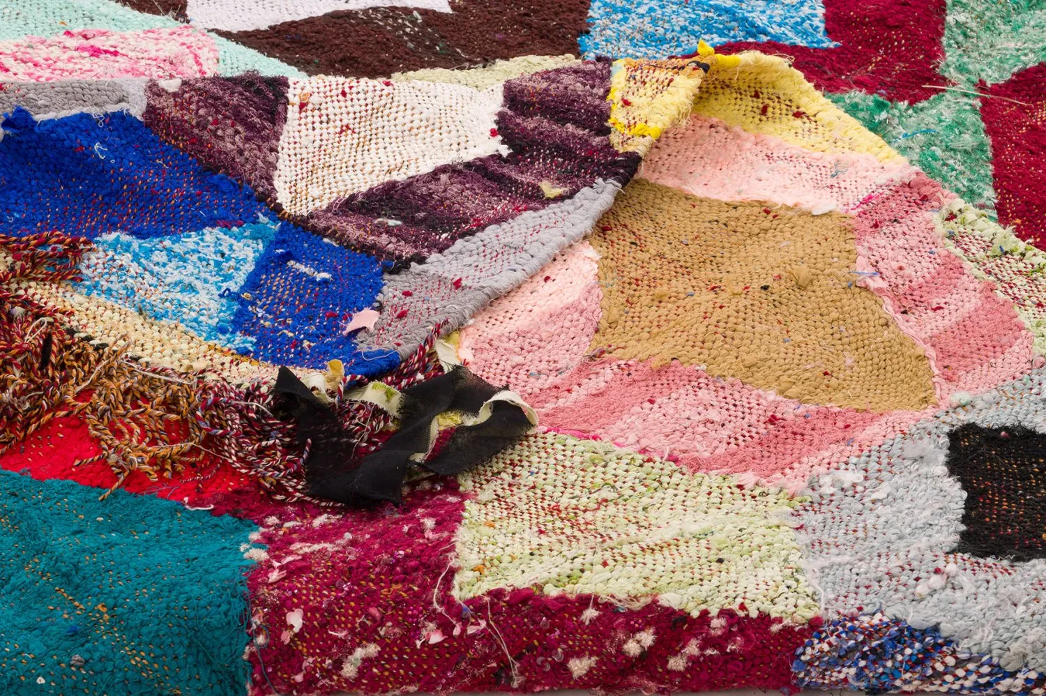 Alfombra Marroquí Bereber Boucherouite 150 x 255 cm