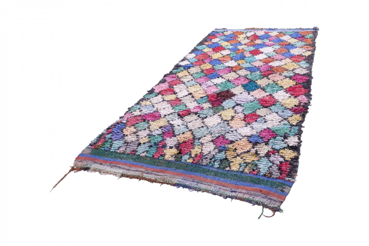 Alfombra Marroquí Bereber Boucherouite 325 x 160 cm