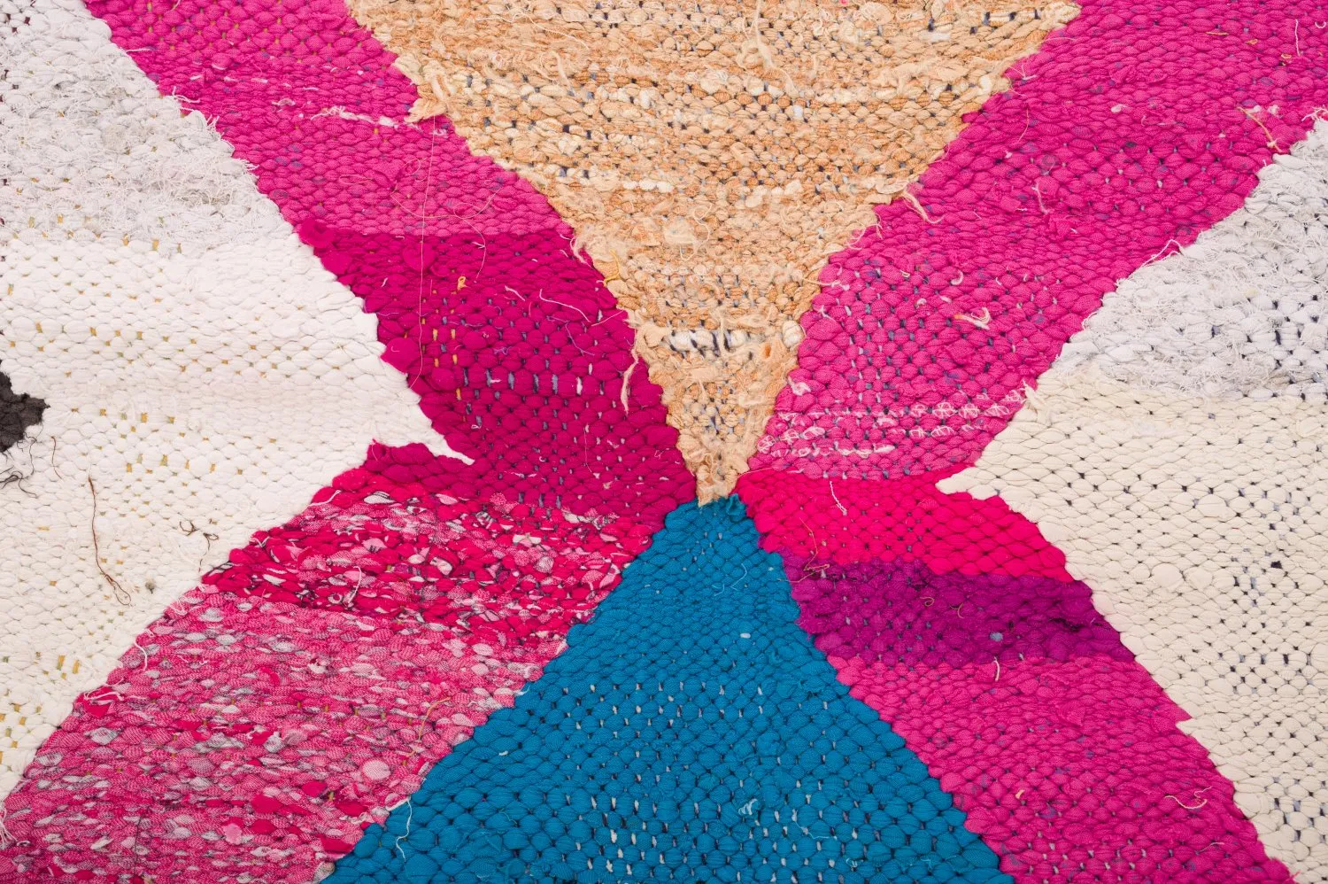 Alfombra Marroquí Bereber Boucherouite 120 x 265 cm