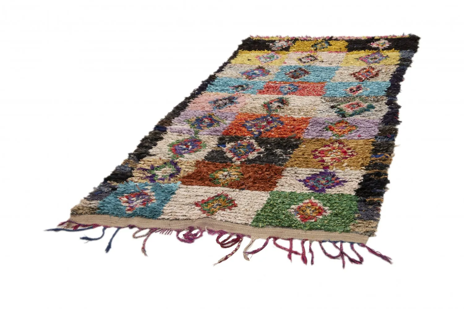 Alfombra Marroquí Bereber Boucherouite 260 x 135 cm