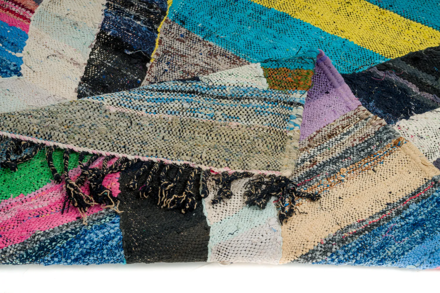 Alfombra Marroquí Bereber Boucherouite 130 x 220 cm