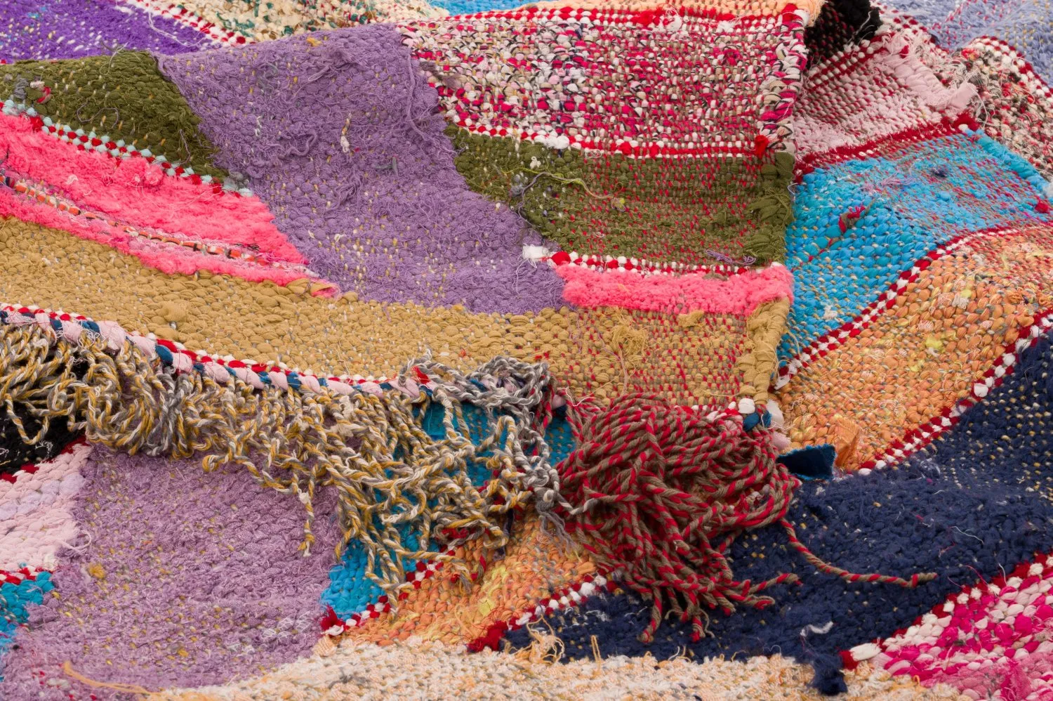 Alfombra Marroquí Bereber Boucherouite 125 x 265 cm