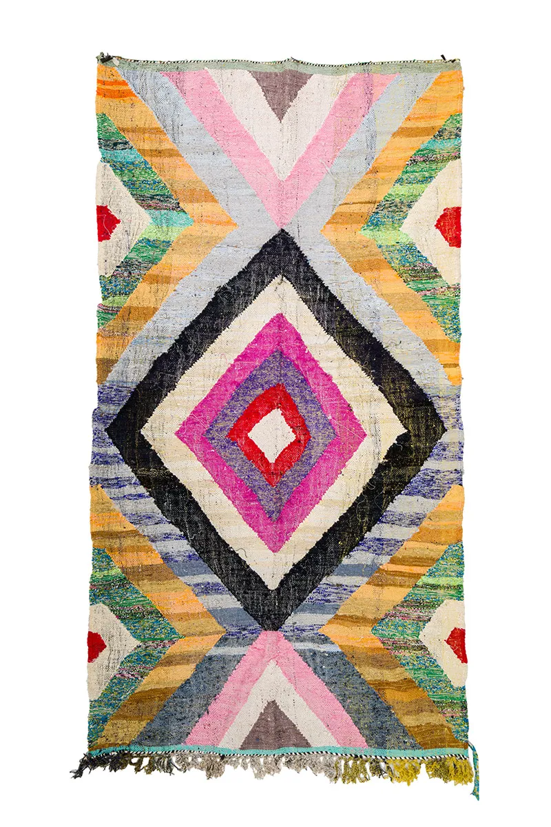 Alfombra Marroquí Bereber Boucherouite 155 x 285 cm