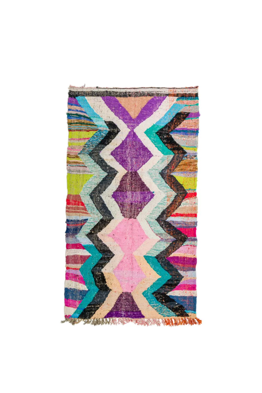 Alfombra Marroquí Bereber Boucherouite 130 x 235 cm