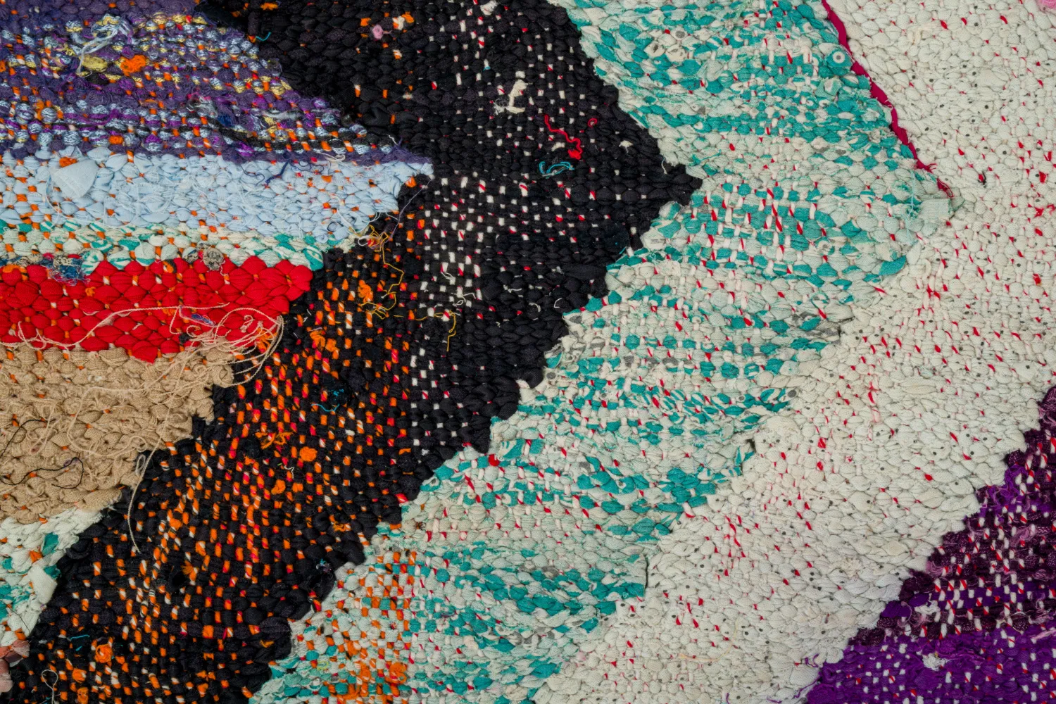 Alfombra Marroquí Bereber Boucherouite 130 x 235 cm