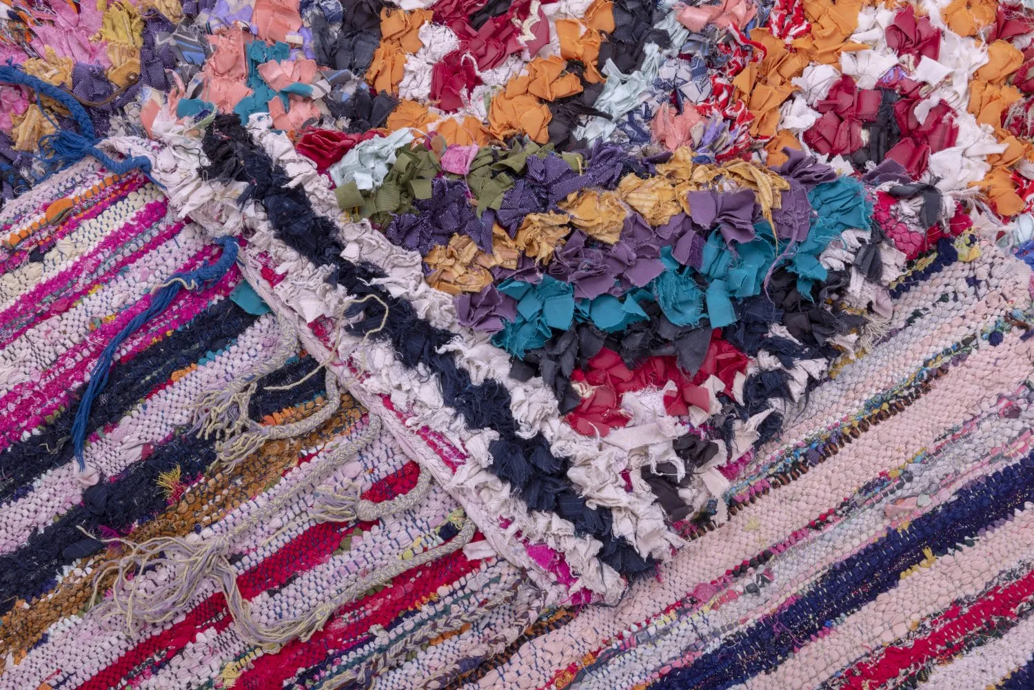 Alfombra Marroquí Bereber Boucherouite 275 x 120 cm