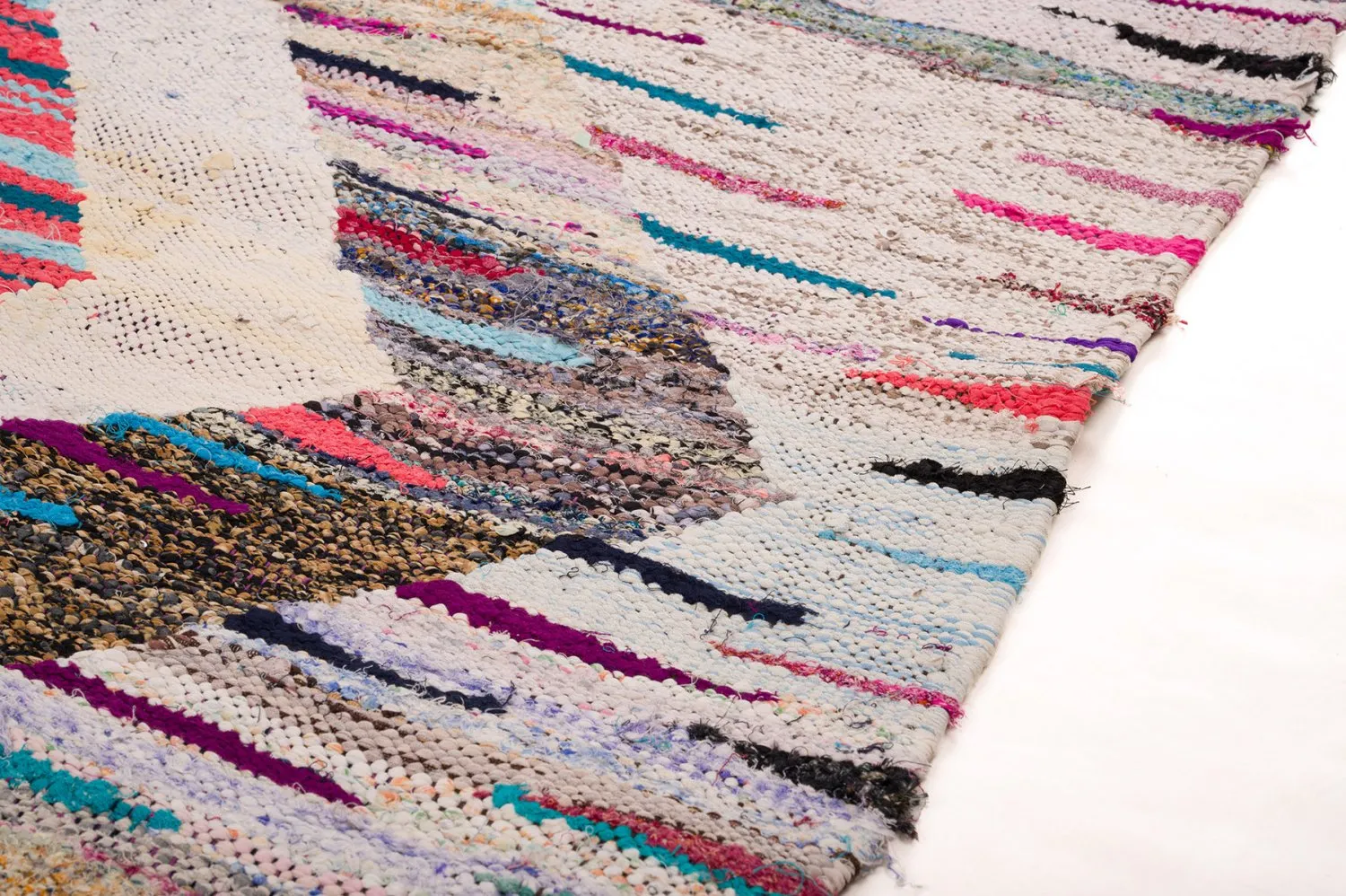 Alfombra Marroquí Bereber Boucherouite 145 x 310 cm