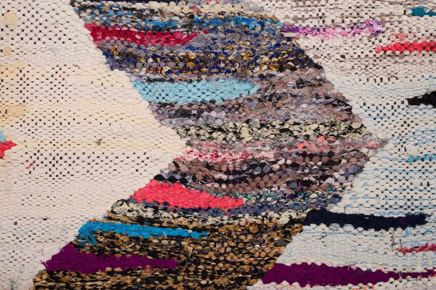 Alfombra Marroquí Bereber Boucherouite 145 x 310 cm