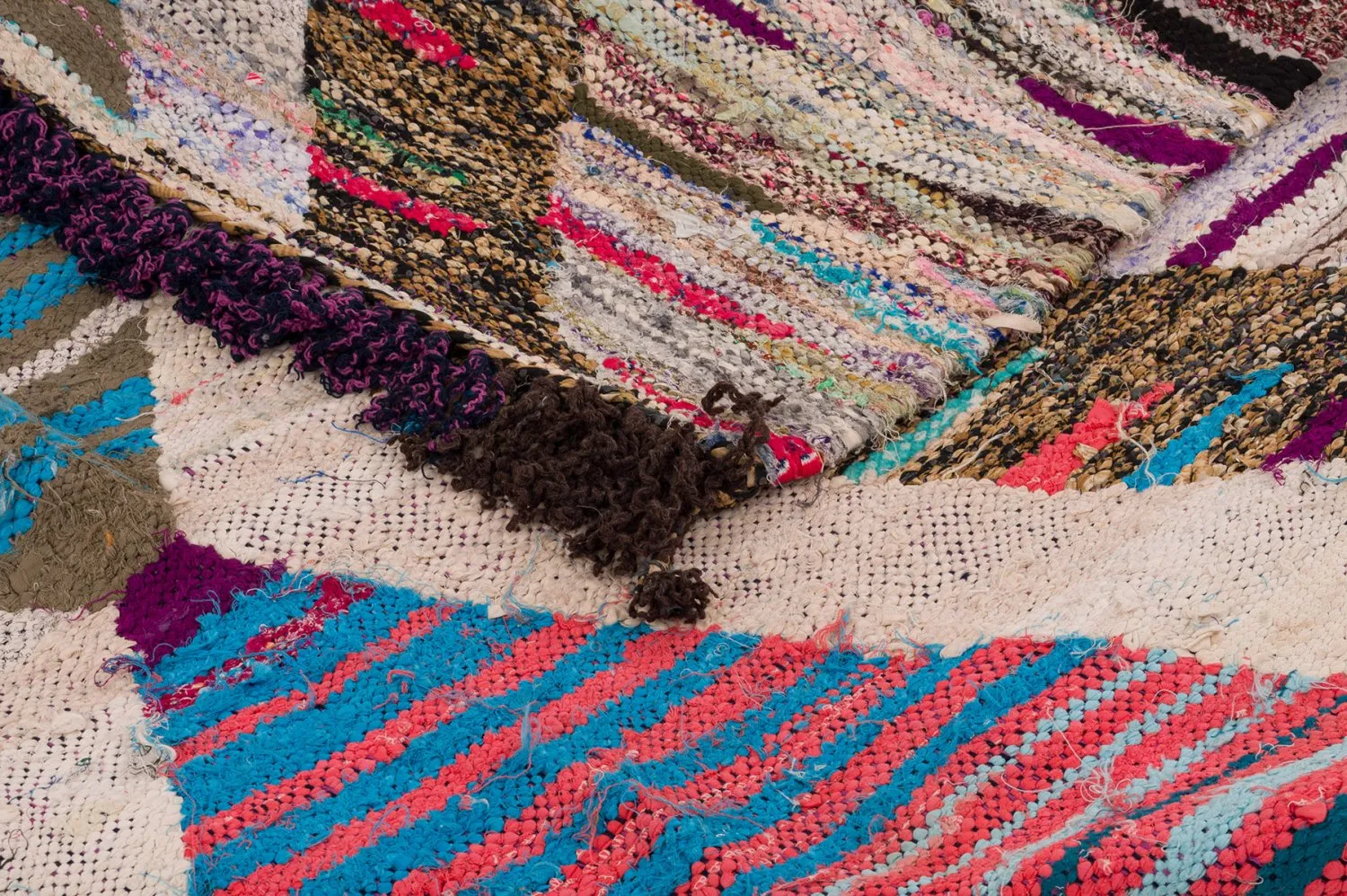 Alfombra Marroquí Bereber Boucherouite 145 x 310 cm