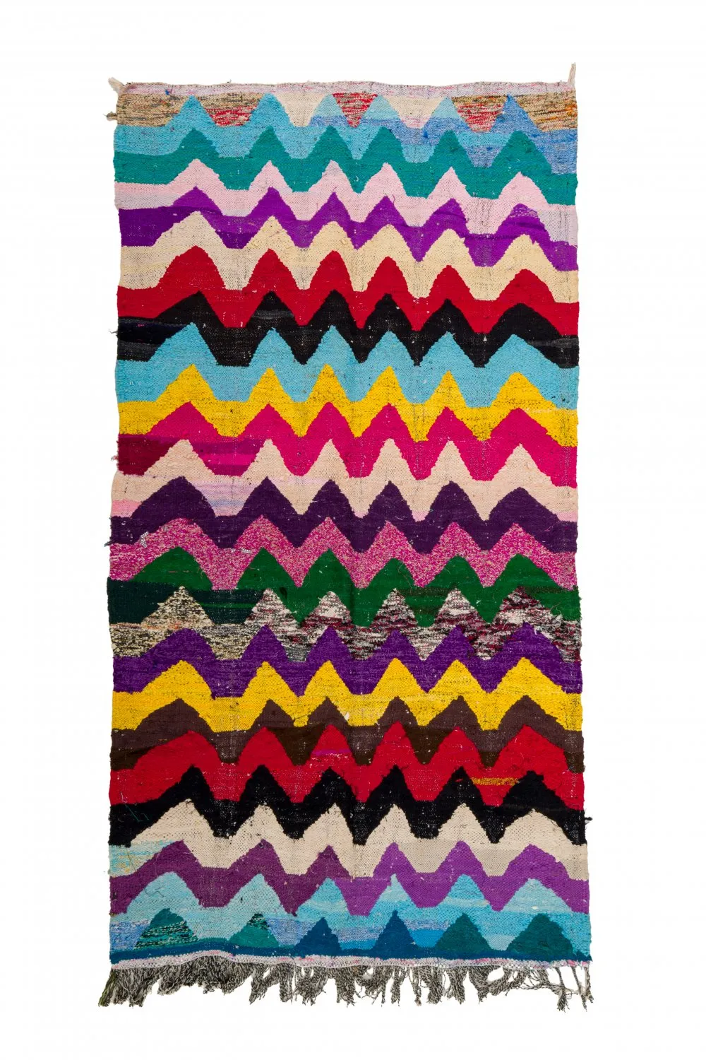 Alfombra Marroquí Bereber Boucherouite 125 x 235 cm