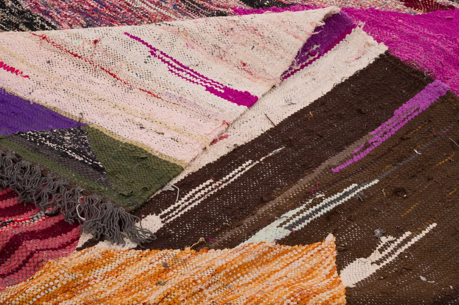 Alfombra Marroquí Bereber Boucherouite 130 x 275 cm